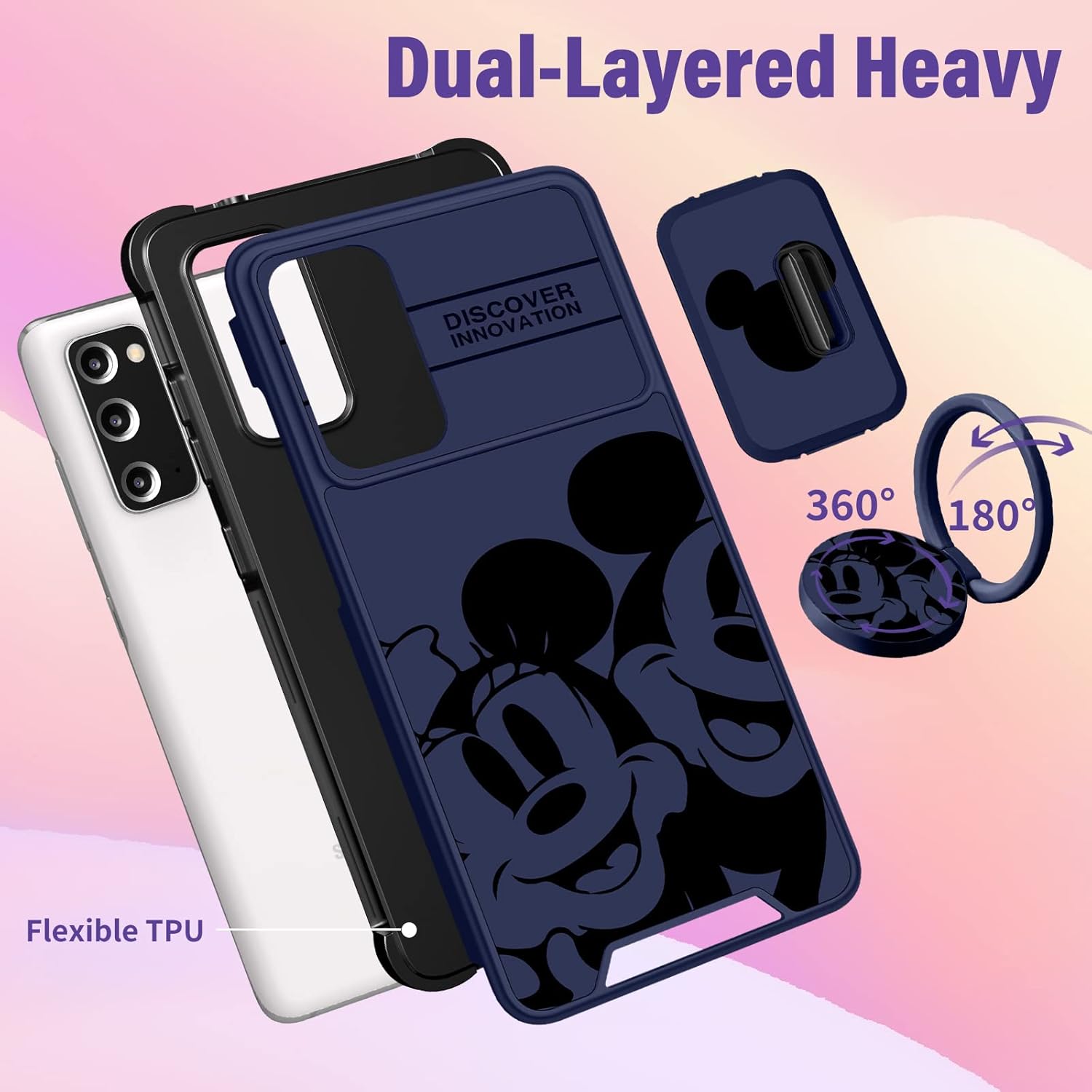 oqpa Funda para teléfono Samsung Galaxy S20 FE 5G, linda funda de dibujos animados para mujeres, niños y niñas, funda Kawaii divertida S20FE con