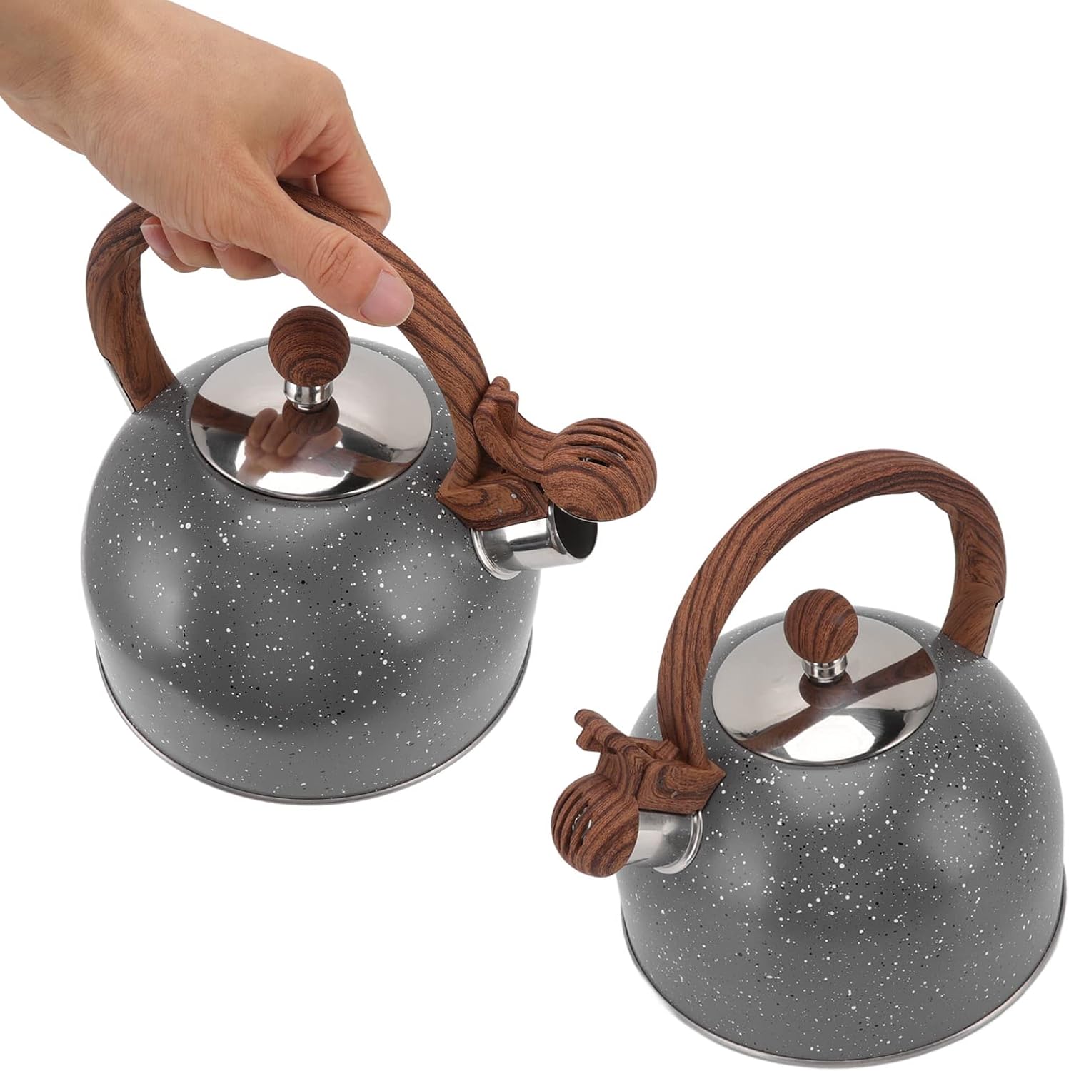 Hervidor de silbato de acero inoxidable de 2,5 l, tetera de acero inoxidable, tetera de acero inoxidable, tetera silbante, tetera silbadora para