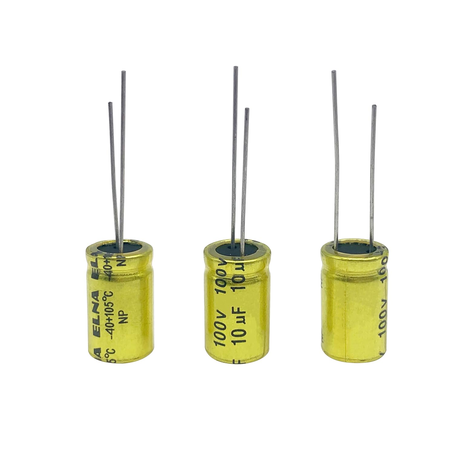 10 unids 10uf 100V condensador electrolítico no polarizado 10x17mm (0.39×0.67in) condensador NP para audio tweeter condensador divisor de frecuencia