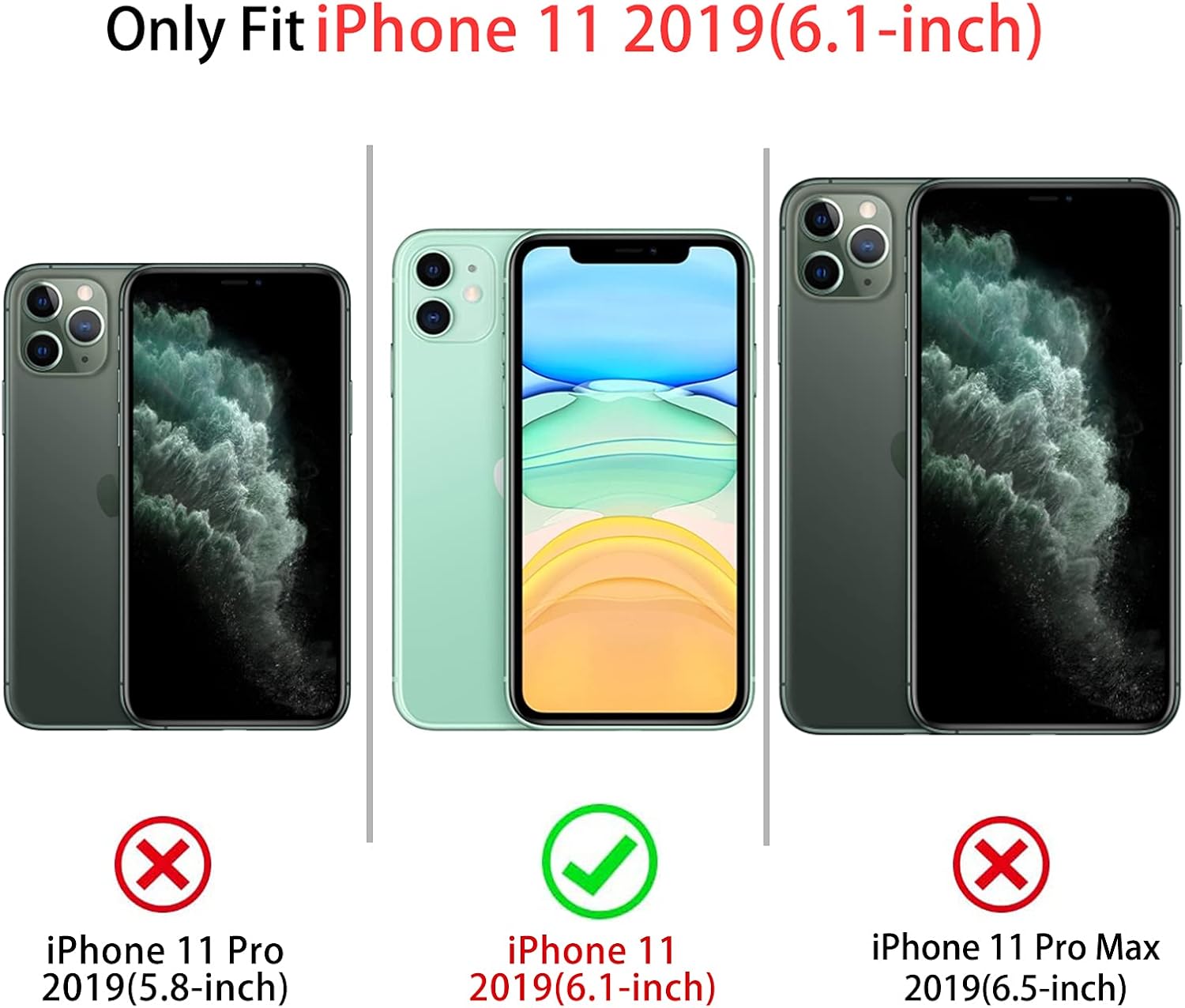 NITITOP Funda compatible con iPhone 11, bonita funda de pulsera floral de flores de aceite con bonita correa de muñeca verde para mujeres y niñas,