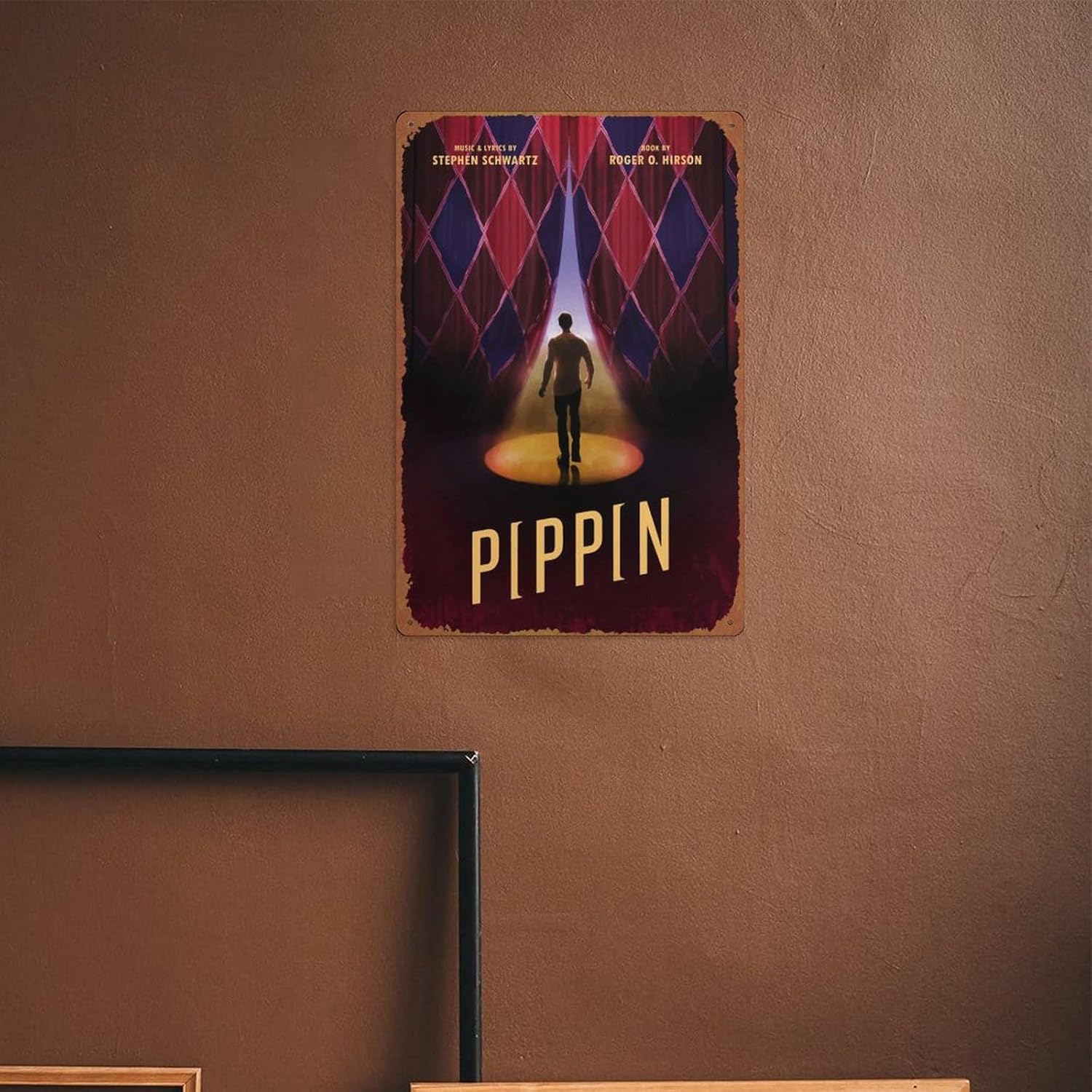 Cartel de decoración de pared con diseño de película Pippin de 12 x 8 pulgadas, letrero de metal para decoración de pared, cueva, bar, club, hogar,