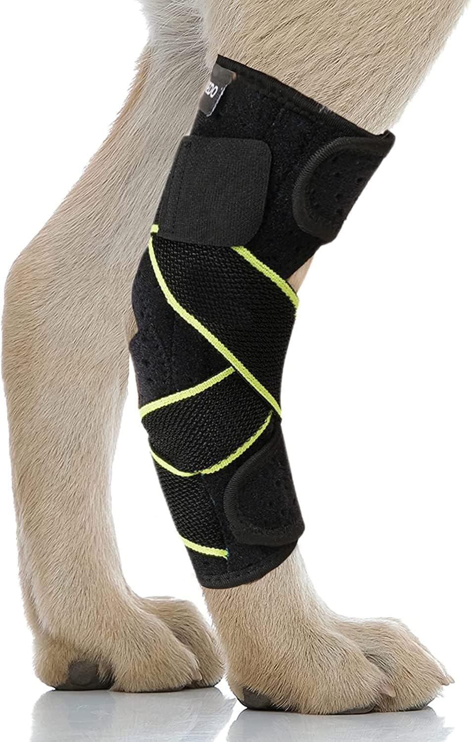 Soporte de articulación para perros medianos y grandes, envoltura de compresión con correas y tiras de resorte de metal que protege heridas, cura,