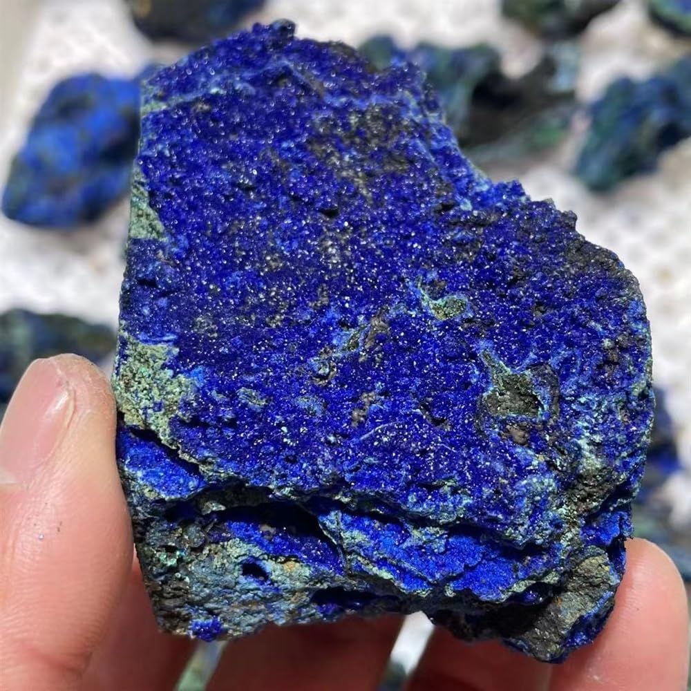 AtkitS Natural Azure Mineral, Piedra Mineral, Cristal Maraquita, Rosa Rojo (Talla 0.71-1.41 oz)
