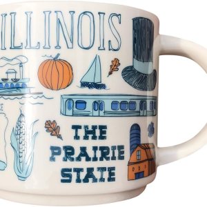 Starbucks Taza de café coleccionable de la serie Been There (Illinois), 14 onzas Starbucks Taza de café coleccionable de la serie Been There (Illinois), 14 onzas