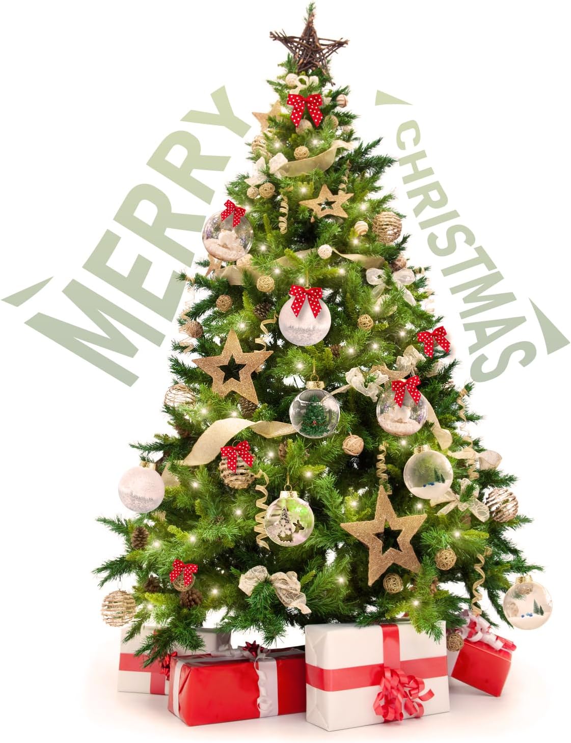 Adornos transparentes para manualidades (juego de 12, 3.15 pulgadas3.150 in), adornos de Navidad transparentes, adornos de plástico transparente,