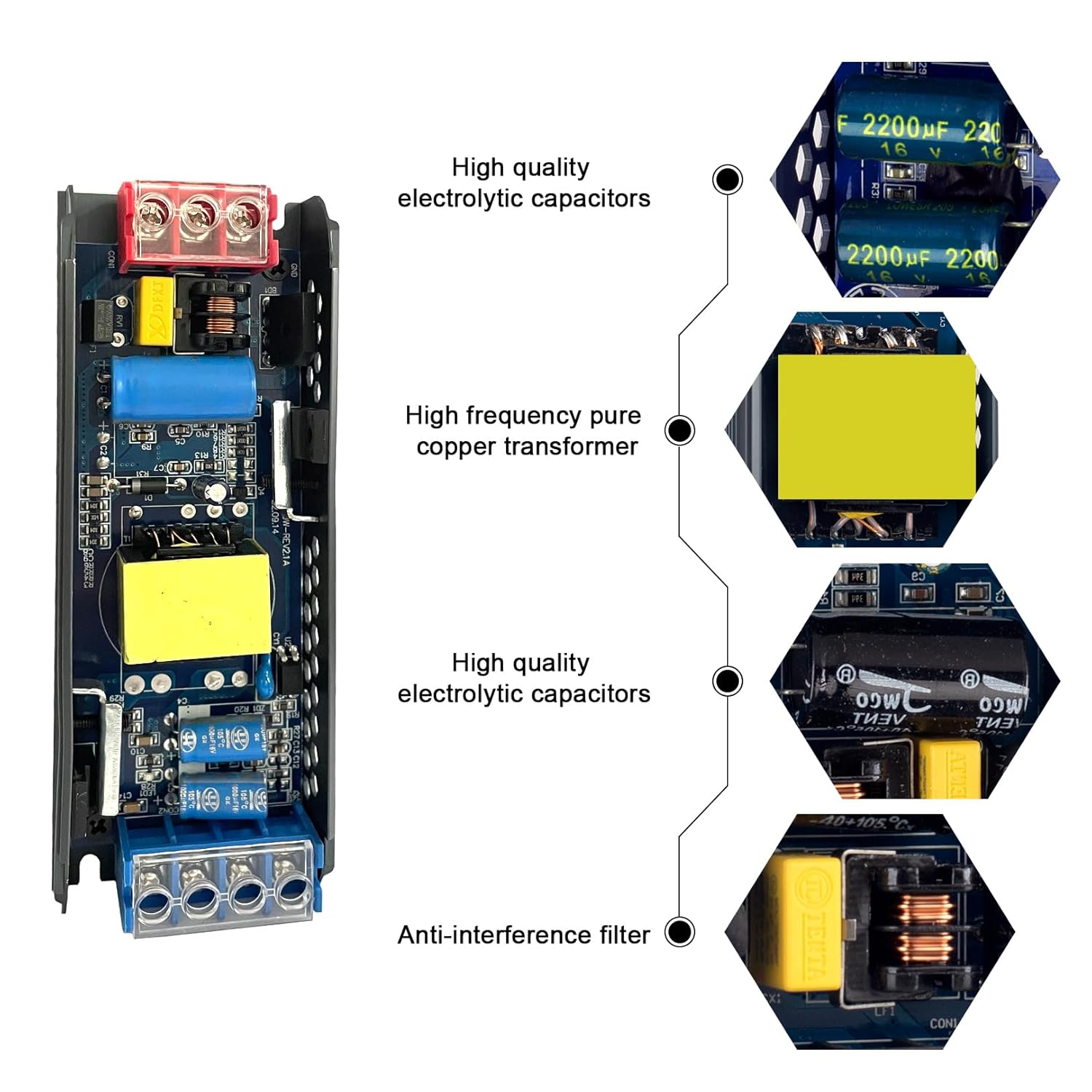 QNNP Controlador LED 150 vatios 12V CC transformador de bajo voltaje adaptador de transformador AC 220V a 12V DC, fuente de alimentación LED para