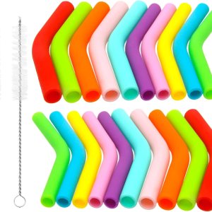 40 puntas de codos de silicona de grado alimenticio, boquillas de acero inoxidable suaves y reutilizables para popotes de acero inoxidable de 13 40 puntas de codos de silicona de grado alimenticio, boquillas de acero inoxidable suaves y reutilizables para popotes de acero inoxidable de 13