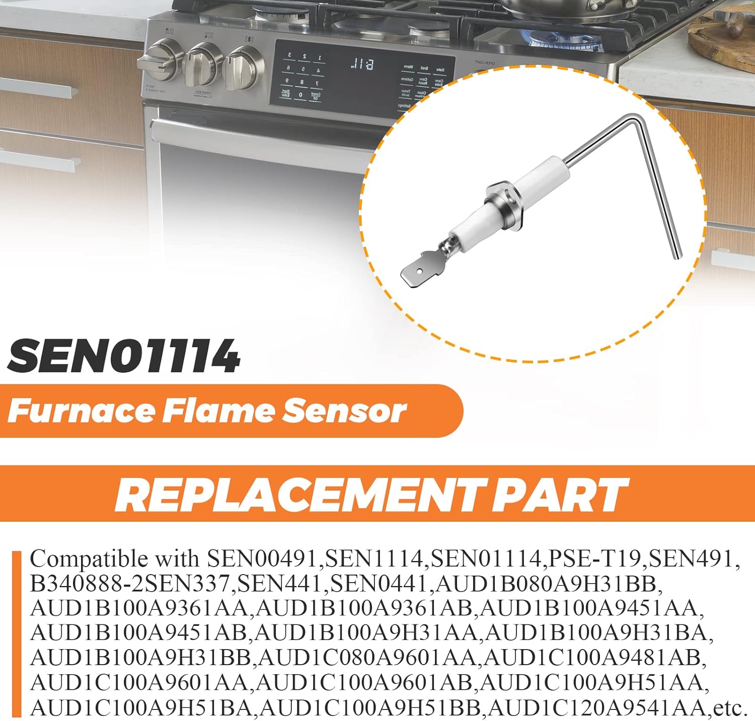 Sensor de llama para horno SEN01114 de Beaquicy – Reemplazo para American Standard Furnace Trane