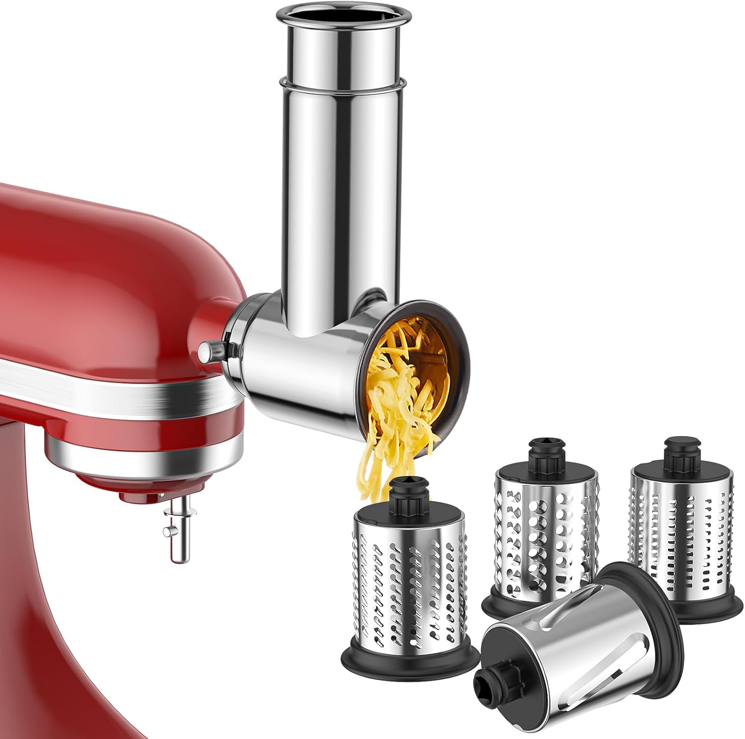 Accesorio para trituradora de acero inoxidable para batidora de pie KitchenAid, accesorio para rallador de queso para Kitchenaid, máquina de