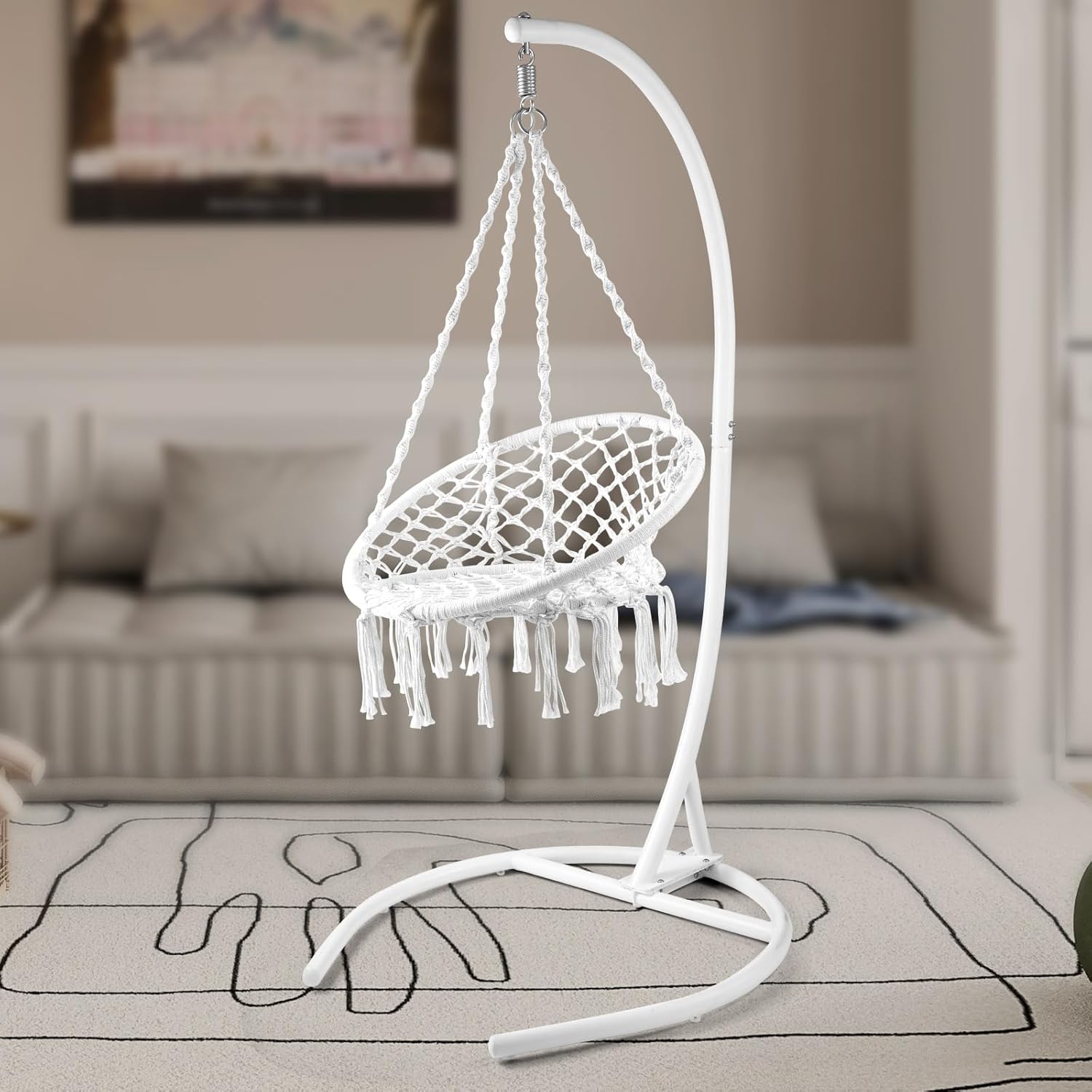 TheirNear Soporte para silla hamaca (solo soporte), soporte para colgar silla de huevosilla de columpio, solo soporte para silla colgante de