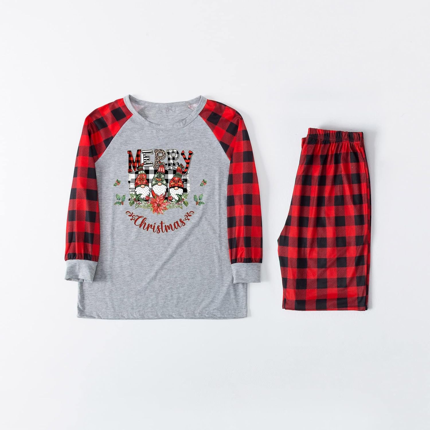 JEGULV Pijamas de Feliz Navidad 2024 para la familia, conjuntos a juego, ropa de dormir de Navidad, ropa de dormir divertida con estampado de Papá