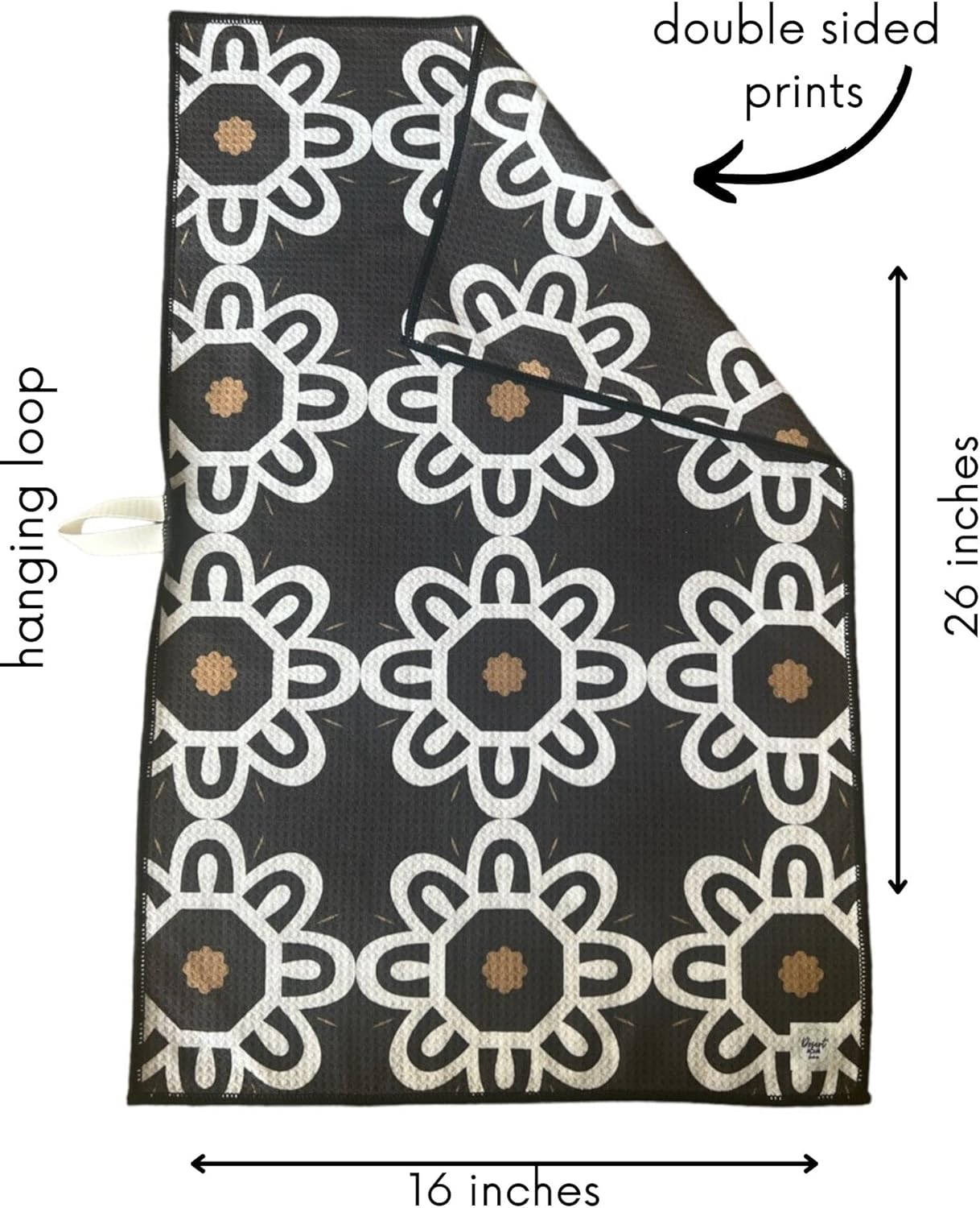 Paquete de 2 toallas de cocina  Paños de cocina  Paños de cocina  Paños de cocina  Impresiones de diseñador  Altamente absorbentes  Gancho para