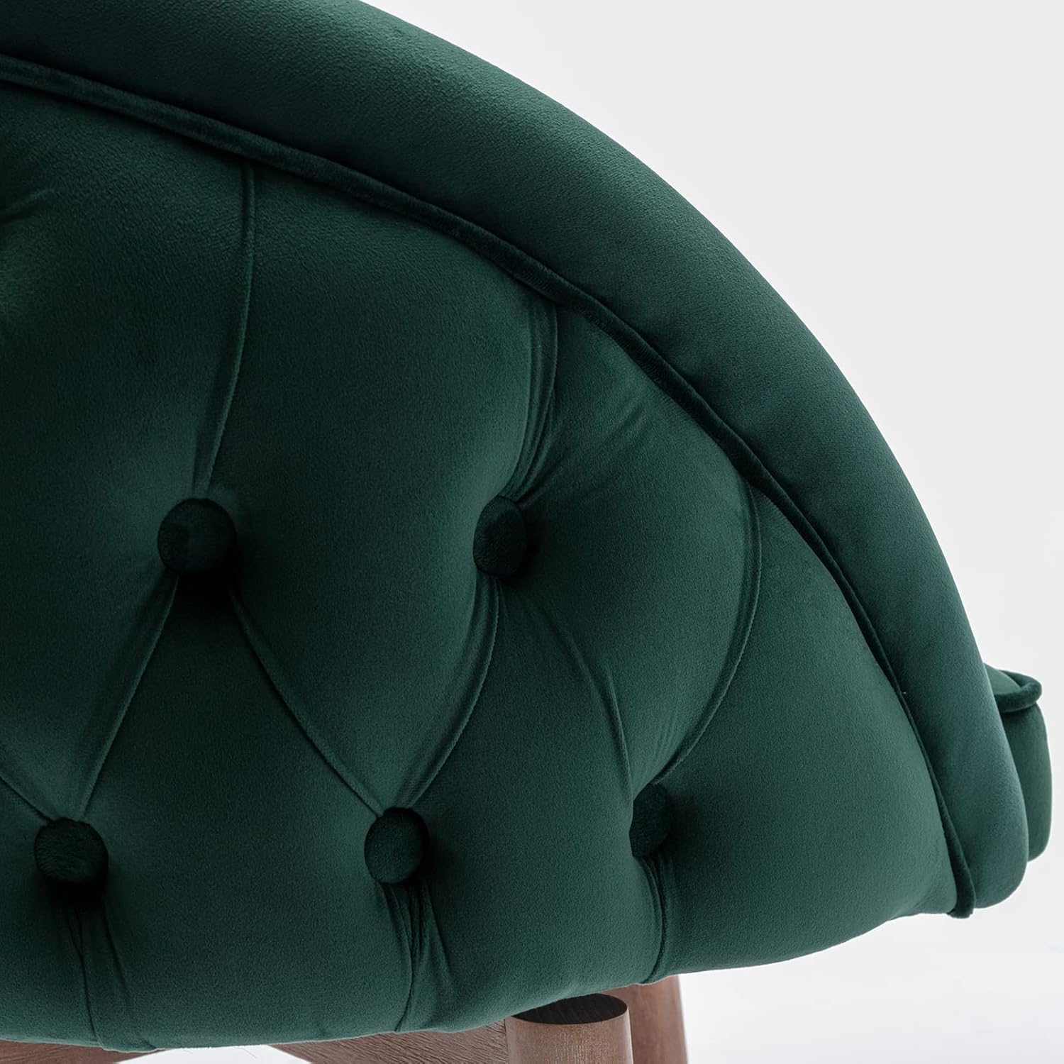 ZHENGHAO Juego de 2 taburetes de bar giratorios, sillas de bar de terciopelo de 26 pulgadas con patas de madera, silla de comedor tapizada para