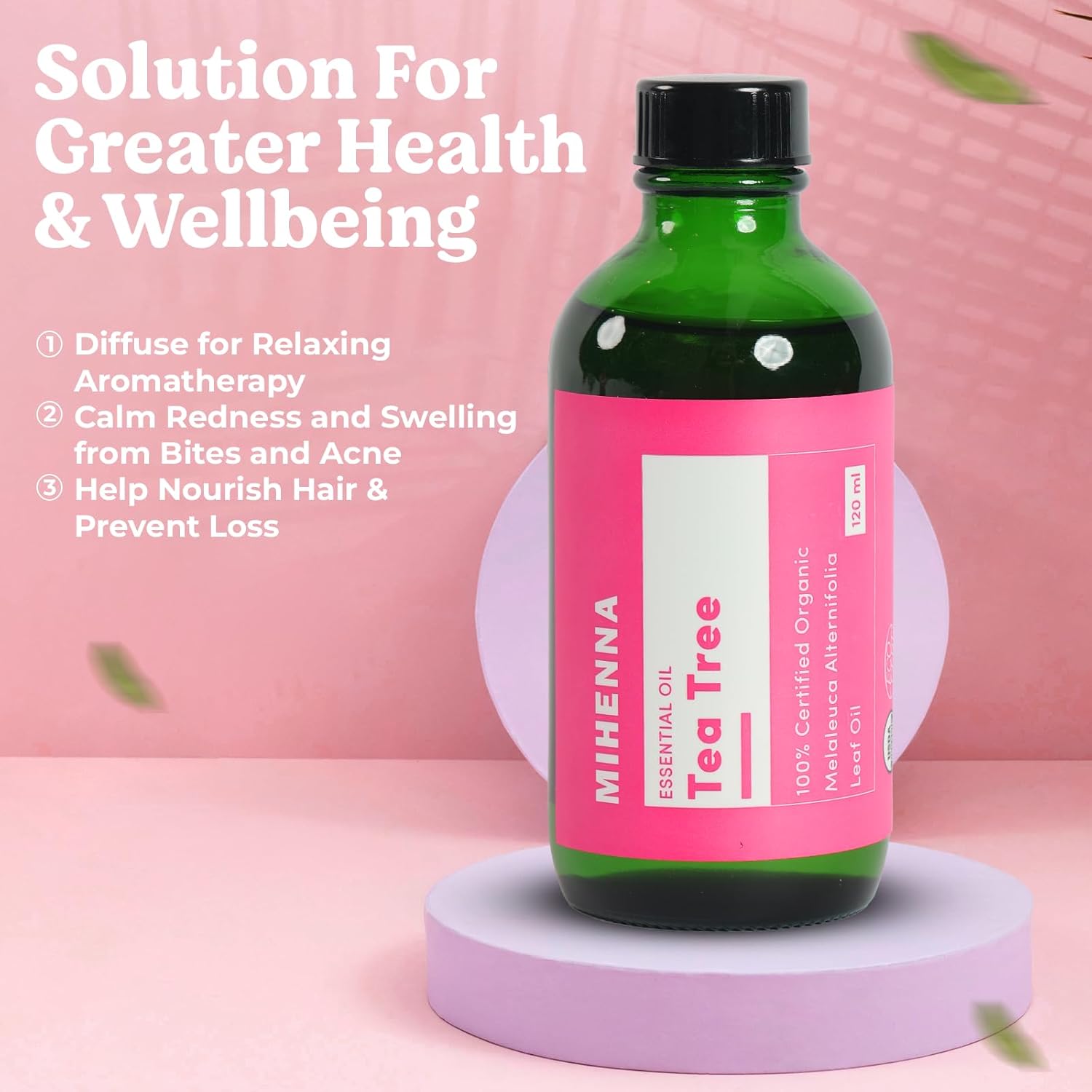 Aceite esencial de eucalipto  Aceite orgánico 100% certificado por USDA para mensajes, difusores y para polvo de cabello de henna, grado terapéutico