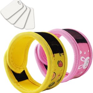 Paquete de 2 pulseras de mosquitos con 4 repuestos de aceites esenciales, pulseras impermeables para niños y adultos, cierre natural sin Deet, Paquete de 2 pulseras de mosquitos con 4 repuestos de aceites esenciales, pulseras impermeables para niños y adultos, cierre natural sin Deet,