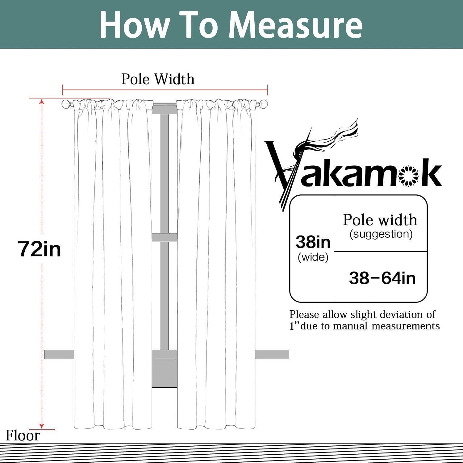 Yakamok – Cortinas opacas con aislamiento térmico y hueco para la barra, dos paneles de cortinas para oscurecer la habitación