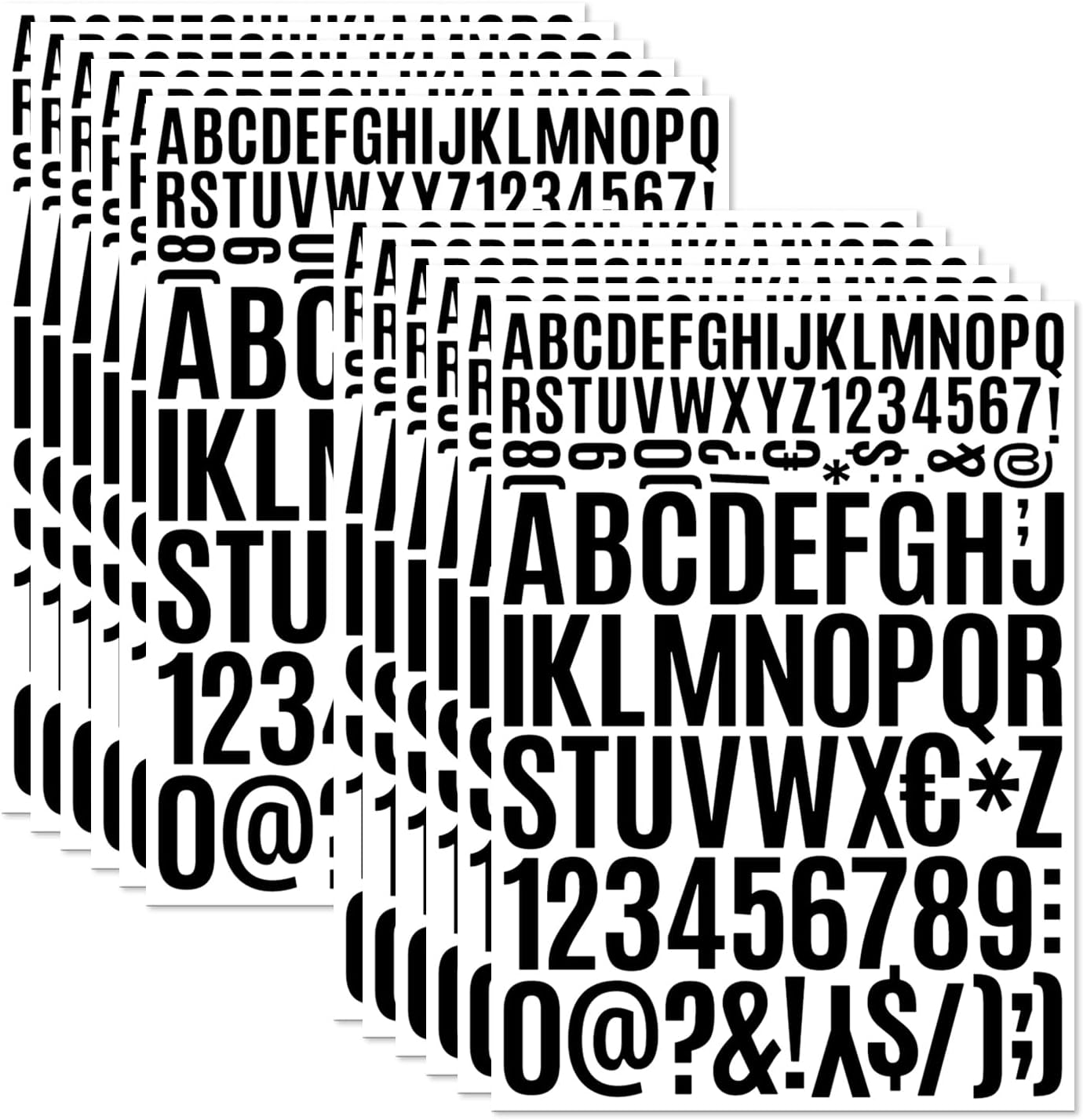 12 piezas autoadhesivas de letras mayúsculas, letras mayúsculas, letras del alfabeto, letras adhesivas de vinilo para manualidades, buzones,