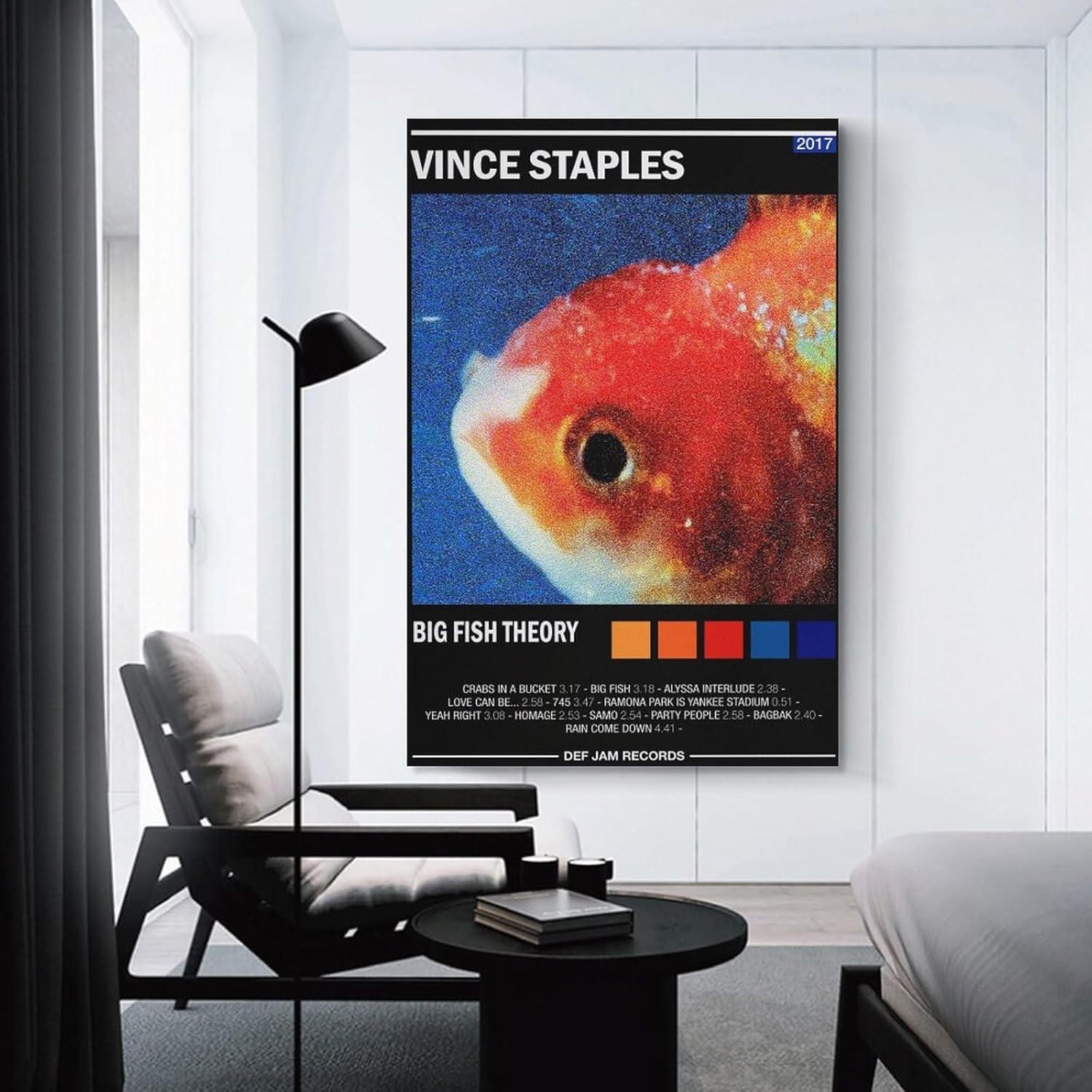 BATTTX Vince Staples – Póster en lienzo con diseño de teoría de peces grandes, pintura decorativa para pared, sala de estar, dormitorio, decoración,