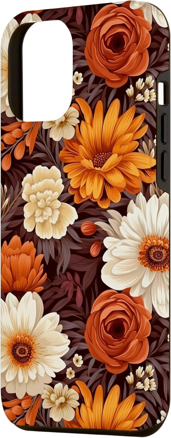 Funda para iPhone 12 Pro Max Autumn Flower Fall Pumpkin
