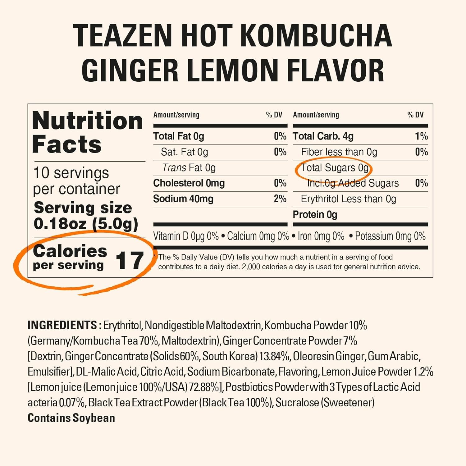 TEAZEN Hot Kombucha – Paquete variado de sabor a jengibre y limón con botella ecológica clásica (polvo de kombucha, 40 varillas, botella ecológica