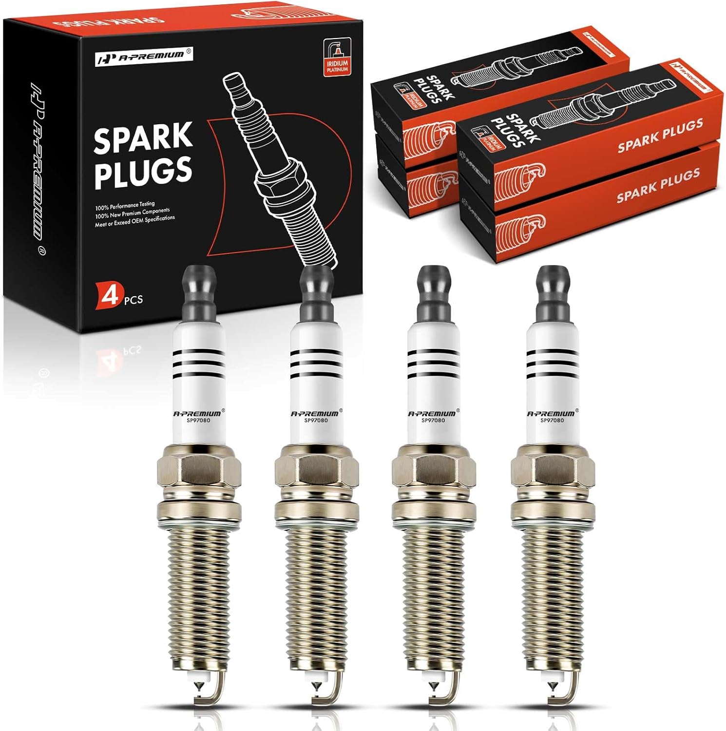 A-Premium Bujías iridio Platinum compatibles con Hyundai Elantra 2017-2020, Elantra GT 2018-2020, Sonata, Tucson, Veloste, Kona y Kia Soul, Optima,