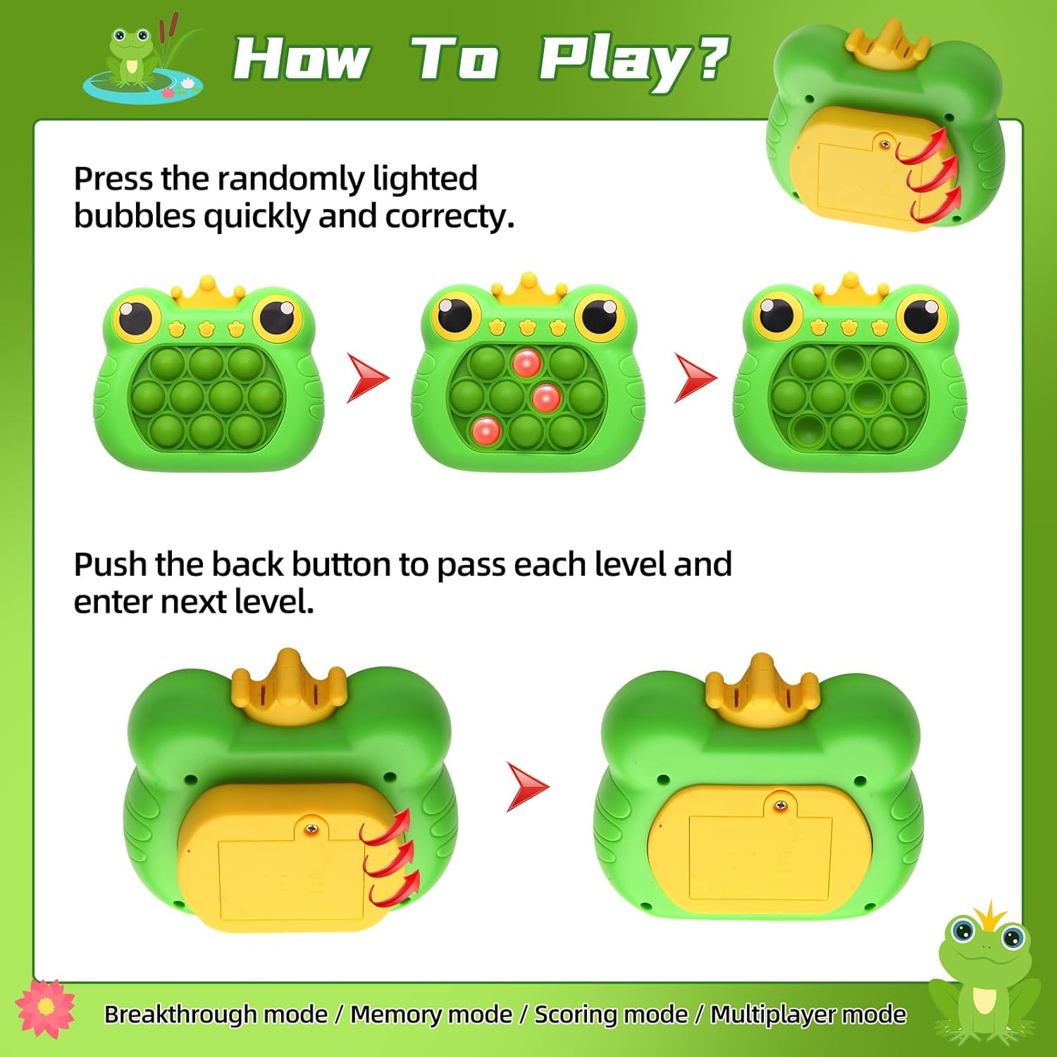Juguetes para ansiedad para presionar rápidamente, juego para niños y adultos, juego de mano de rompecabezas rápido, máquina de juego de