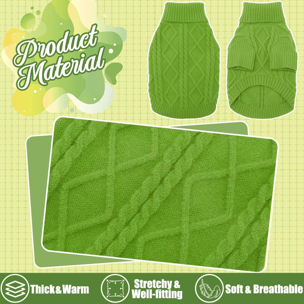 EMUST Ropa para perros pequeños, suéter de otoño e invierno con mangas largas, suéter sólido y cálido para mascotas, suéter de cuello alto XL,