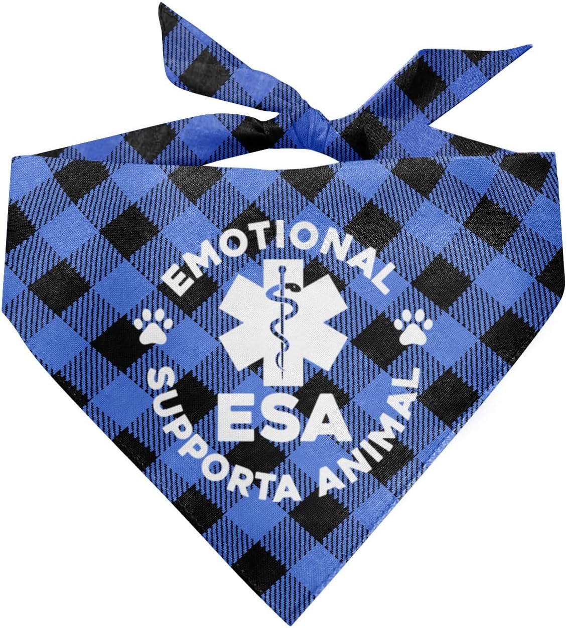 Bandana de apoyo emocional para perros, bandana para perro, bufanda a cuadros para mascotas, accesorios para bufanda para perros para mascotas,