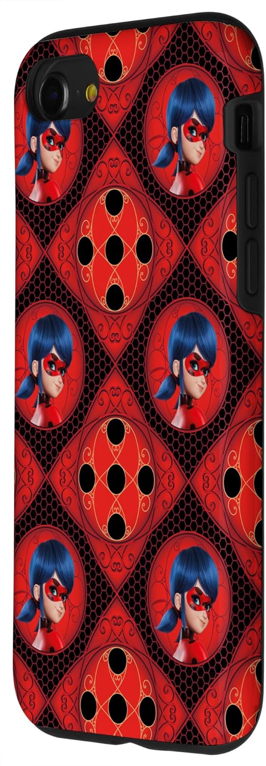 Funda para iPhone SE (2020)  7  8 Miraculous Ladybug and Cat Noir The Movie LB Pattern Case