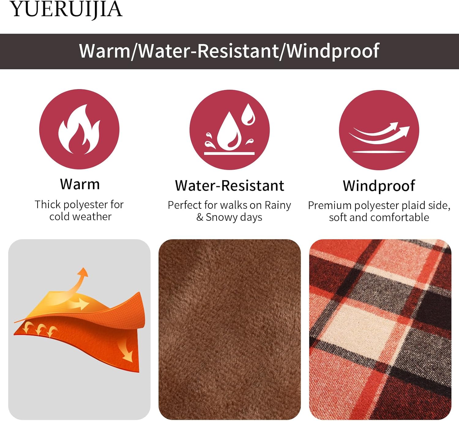 Abrigo de invierno para perro, chaqueta para perro, chaqueta de franela impermeable, resistente al viento, ropa cálida para perro, abrigo para