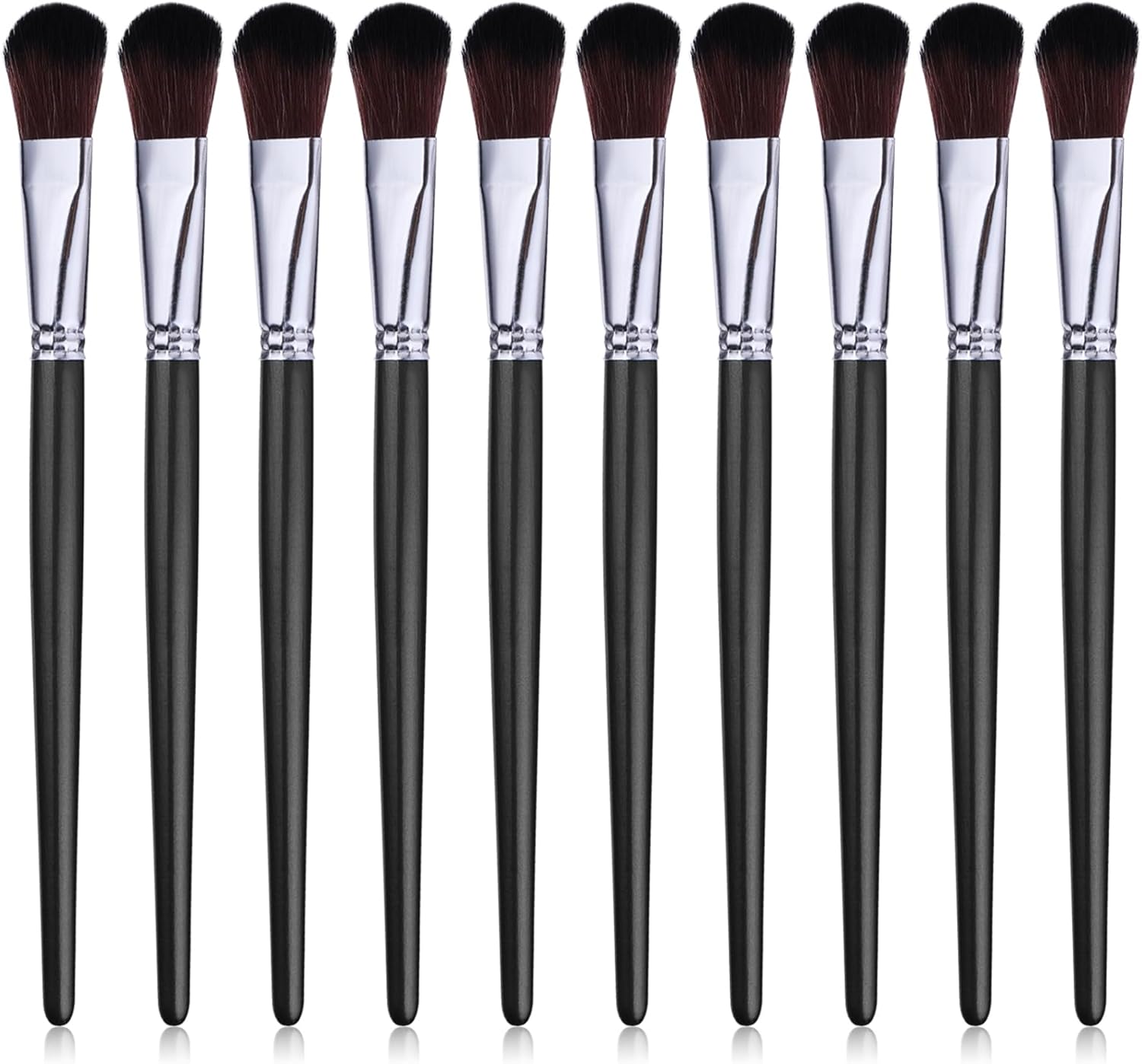 10 pinceles para fregona para pintura acrílica, pinceles ovalados de 1 pulgada, pinceles de pintura para acuarela, pintura al óleo y arte facial y