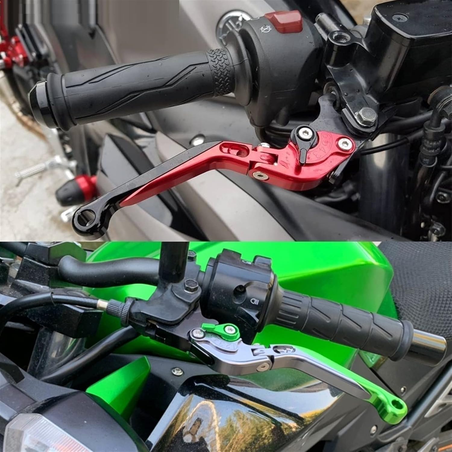DOUKI Para Yamaha FZ25 FZ 25 FZ-25 2017-2023 Empuñaduras de motocicleta Manillar CNC Aluminio Ajustable Palancas de embrague de freno Palanca (Color