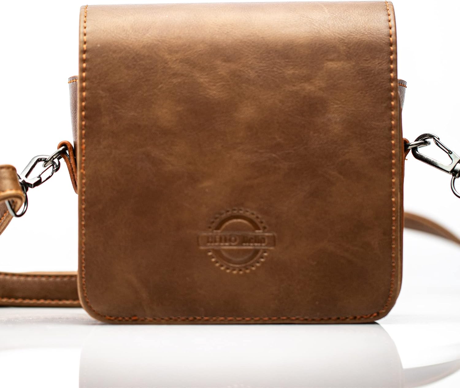 Bolsa vintage compatible con cámara instantánea Fuji Instax Square SQ1, funda de cuero vegano premium con correa de hombro extraíbleajustable