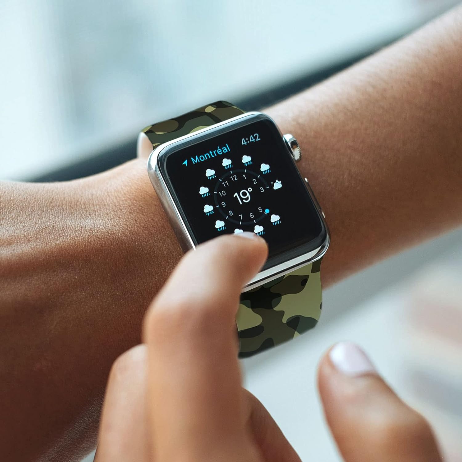 Holidays – Correa de reloj compatible con Apple Watch de 1.49, 1.57, 1.61, 1.65, 1.65 y 1.73 pulgadas, correa de reloj inteligente de silicona