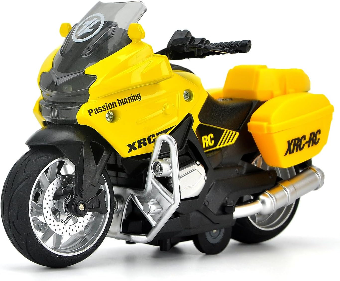 ACROFEK Juguetes de motocicleta de aleación con sonido y luz, juguetes de motocicleta fundidos a presión para niños de 3 a 5 años, gran motocicleta