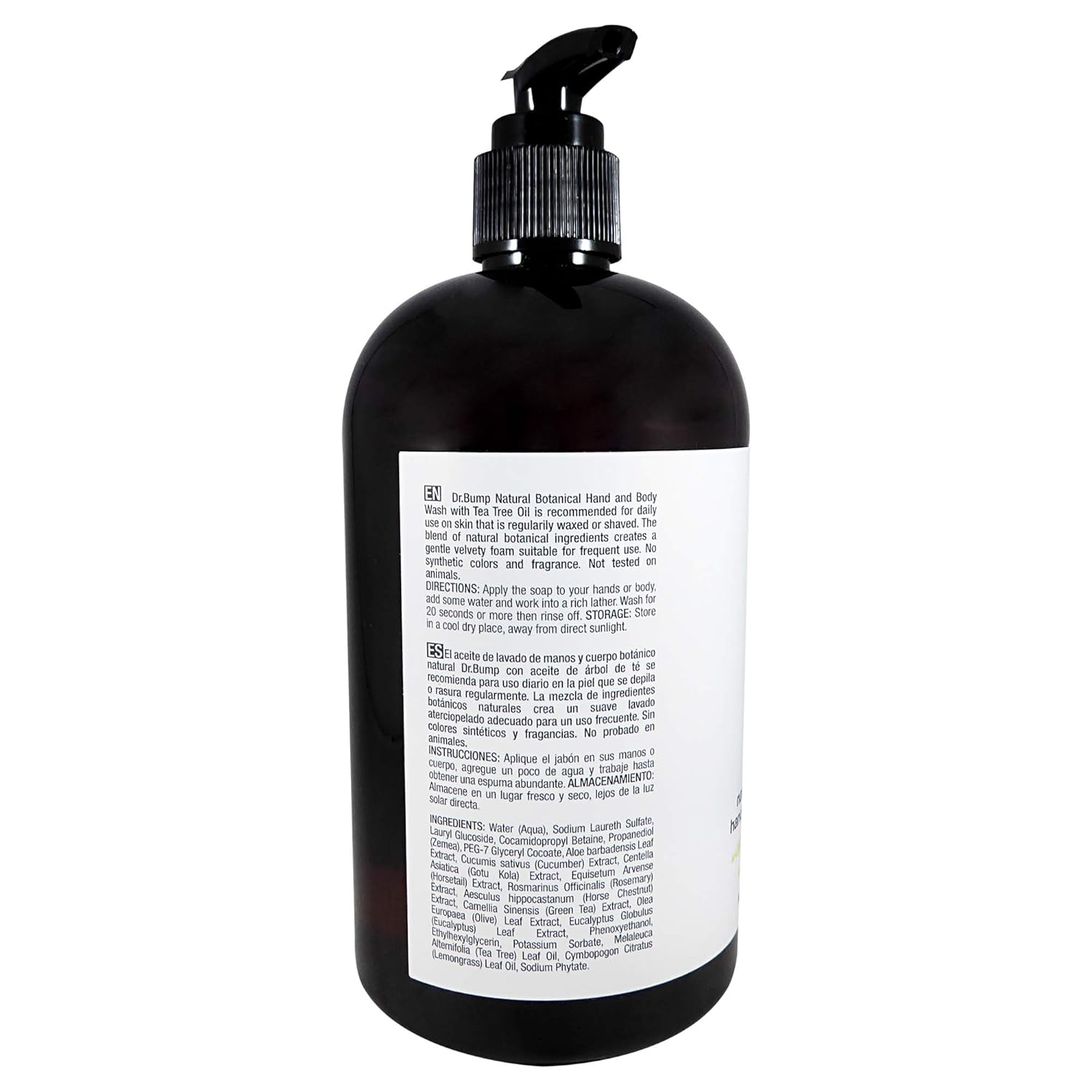 Waxness Dr. Bump Loción corporal botánica y lavado con árbol de té y hierba de limón 2 x 16 fl oz  16.2 fl oz