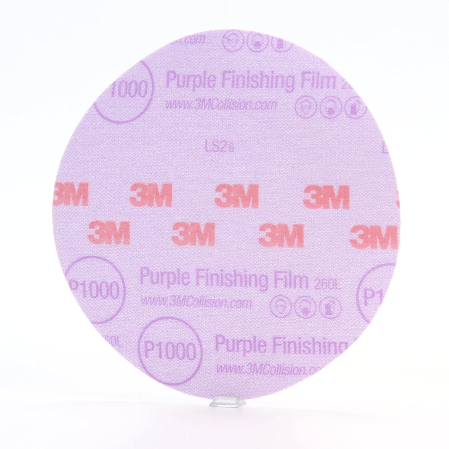 Disco de película para acabado púrpura antipolvo, modelo P1 3769de 6 pulgadas, de 3M, P1000, 6, Púrpura