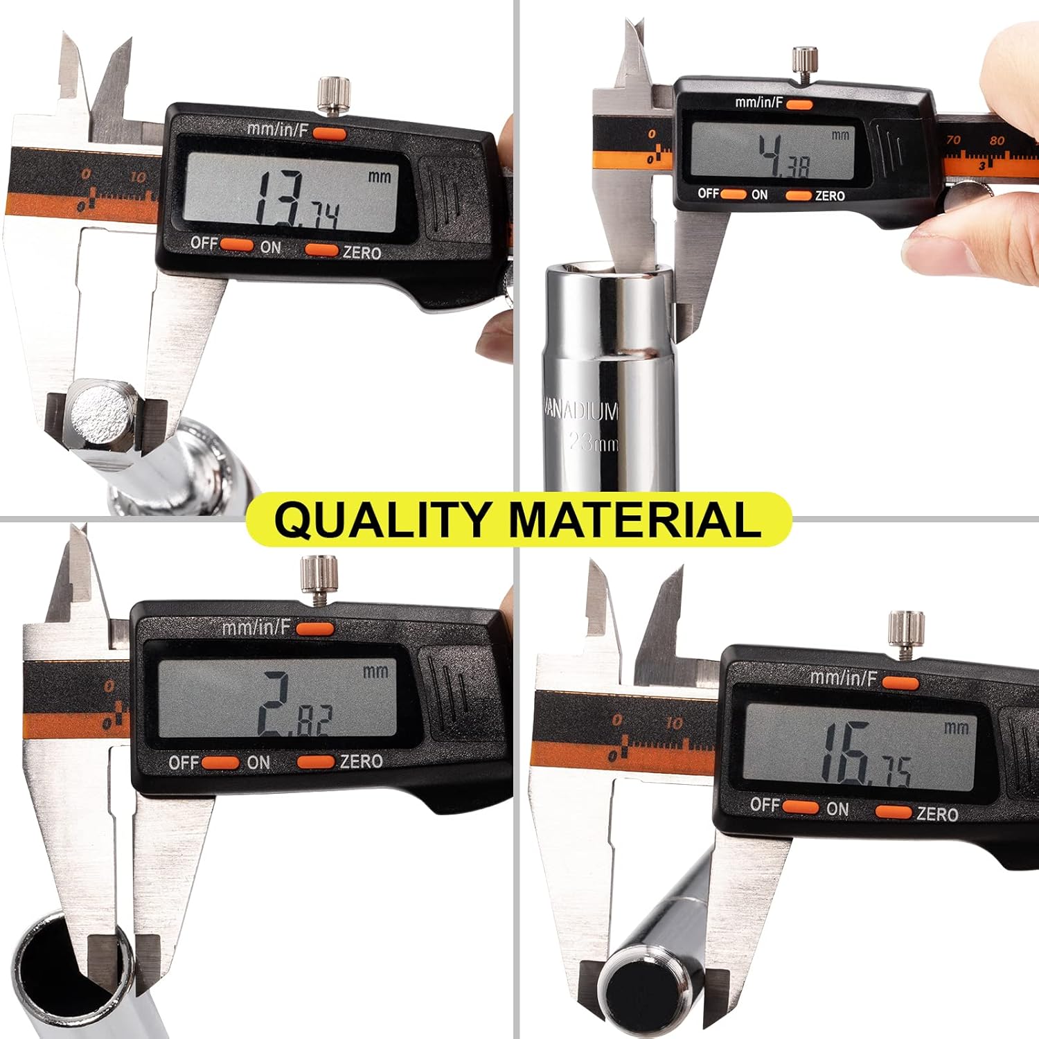 Spurtar Llave extendida para tuercas de llanta, llave de 4 vías, llave de llanta de hierro, extractor de tuercas de llanta de 12 unidad con enchufes