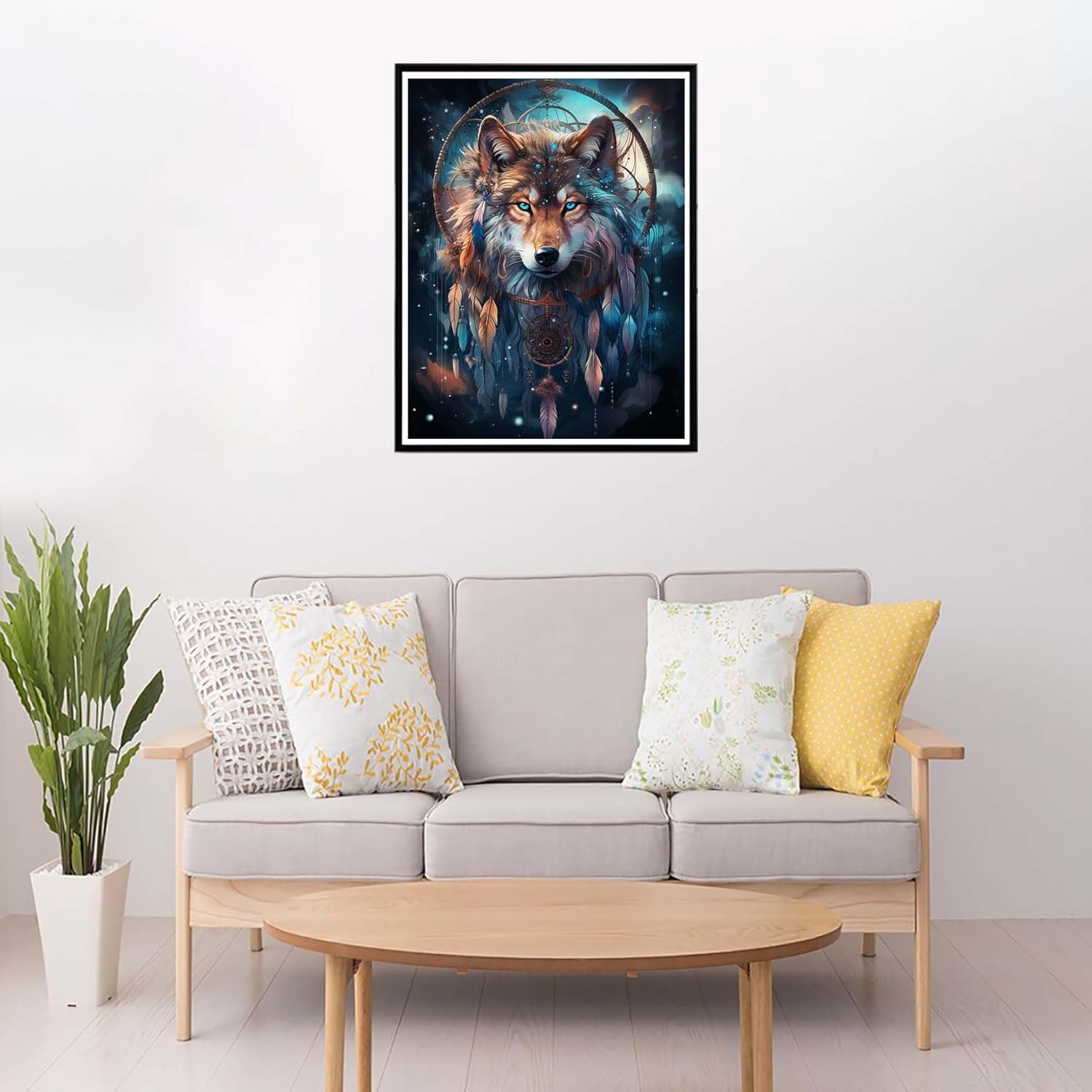 Cuneai – Pintura de diamante 5D para bricolaje, atrapasueños, pintura con diamantes, arte de lobos, bordado de cristal, punto de cruz, taladro