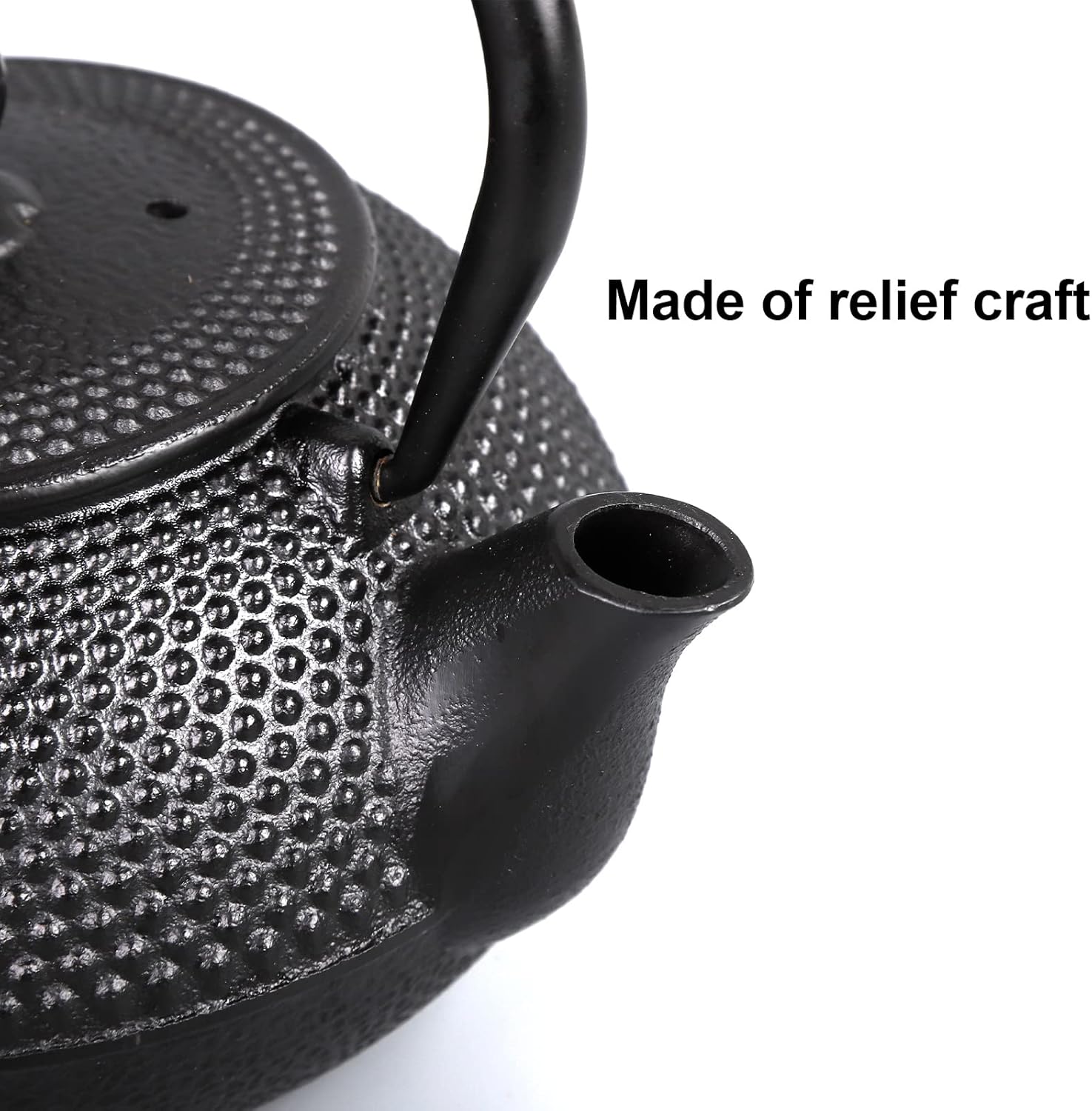 PARACITY Tetera de hierro fundido con tetsubina japonesa recubierta con infusor de acero inoxidable, hervidor de té para hervir té de agua caliente,