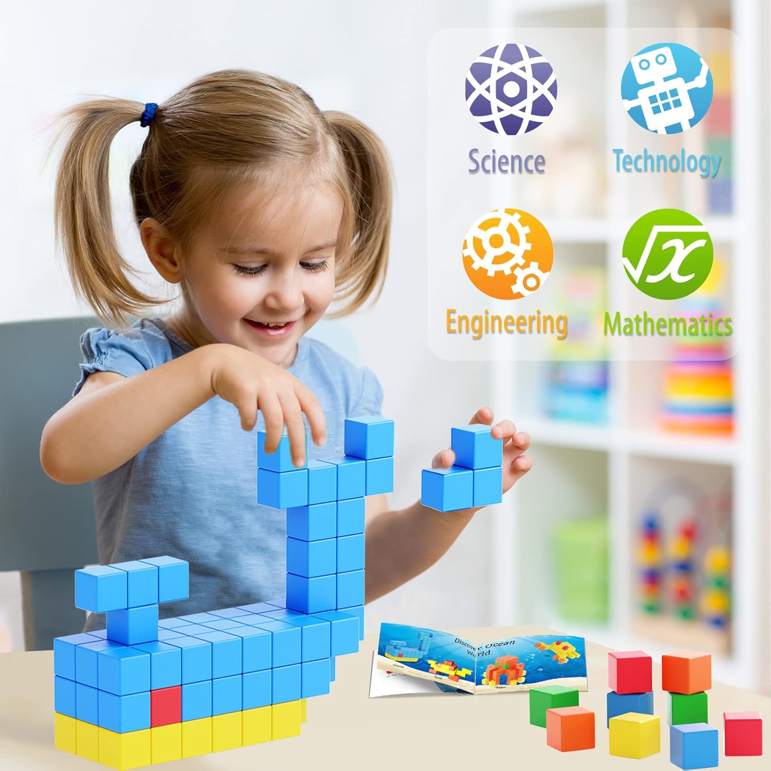 Bloques magnéticos para niños pequeños, artes y manualidades para niños de 8 a 12 años, 6 a 8, regalos ideales para niñas y niños de 6, 7, 8, 9, 10,