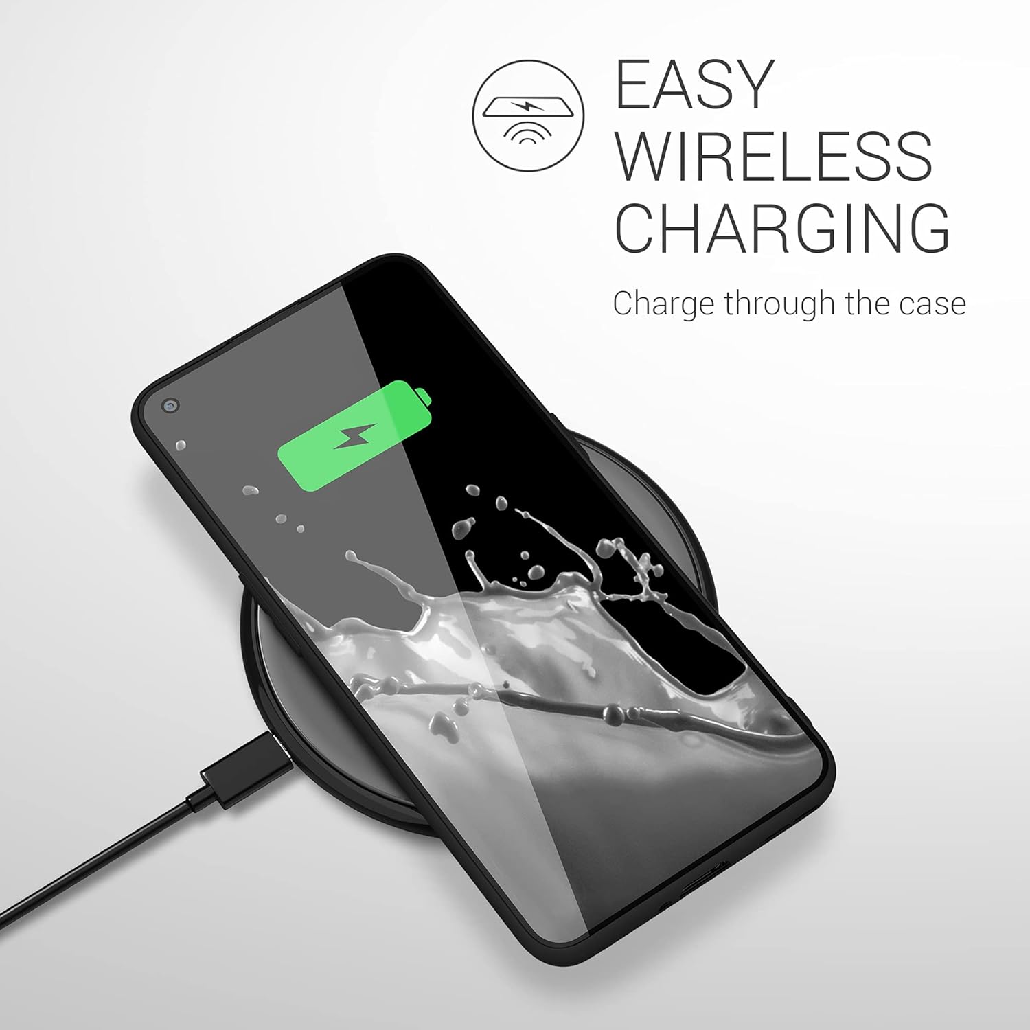 kwmobile Funda compatible con OnePlus 9 (versión EUNA) – Funda protectora de silicona TPU suave y delgada – Negro mate