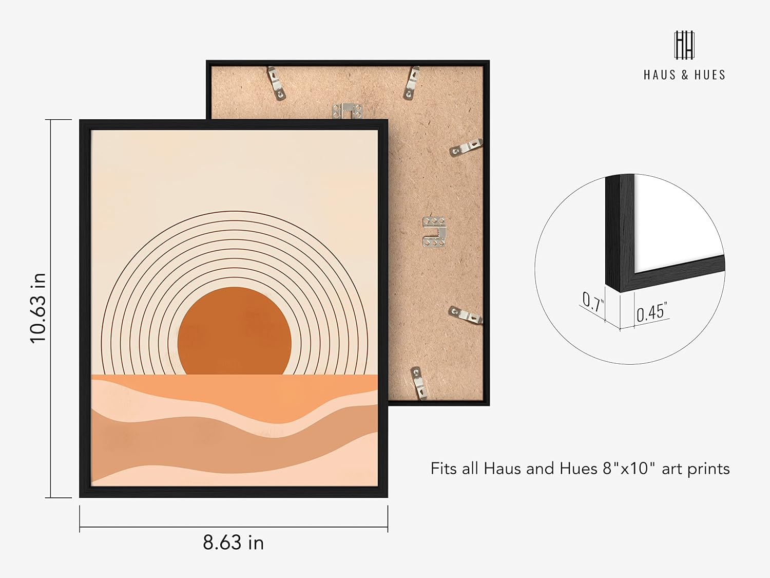 HAUS AND HUES Juego de 3 impresiones artísticas de pared de mediados de siglo y terracota  Arte de pared de luna  Decoración de pared de arte