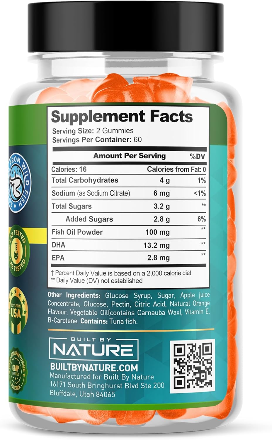 Gomitas de aceite de pescado Omega 3 con EPA y DHA de Wild Fish – Gomitas de aceite de pescado Omega 3 de triple fuerza, apoya la salud del corazón,