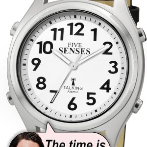 Five Senses Reloj de habla atómica inglesa para personas mayores con despertador más fuerte con discapacidad visual 1099, Moderno Five Senses Reloj de habla atómica inglesa para personas mayores con despertador más fuerte con discapacidad visual 1099, Moderno