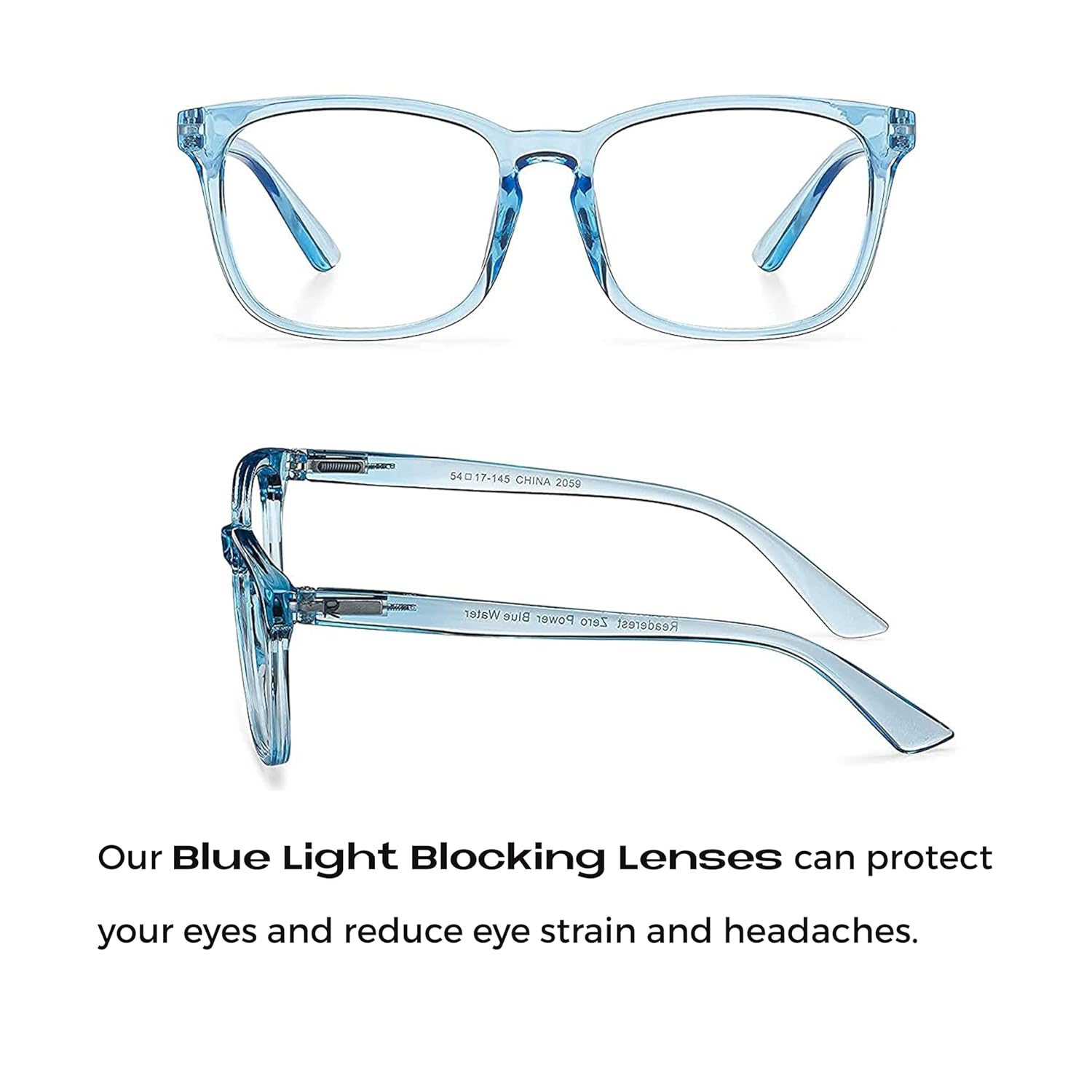 Readerest Lentes de lectura con bloqueo de luz azul (azul claro, aumento de 1.75), anteojos para computadora con lente reflectante fina,