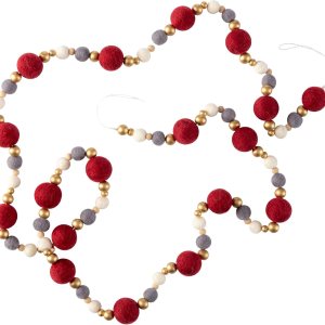 Karma, guirnalda de fieltro navideño, guirnalda de fieltro de Navidad y decoración de árbol de Navidad, 72 pulgadas Karma, guirnalda de fieltro navideño, guirnalda de fieltro de Navidad y decoración de árbol de Navidad, 72 pulgadas