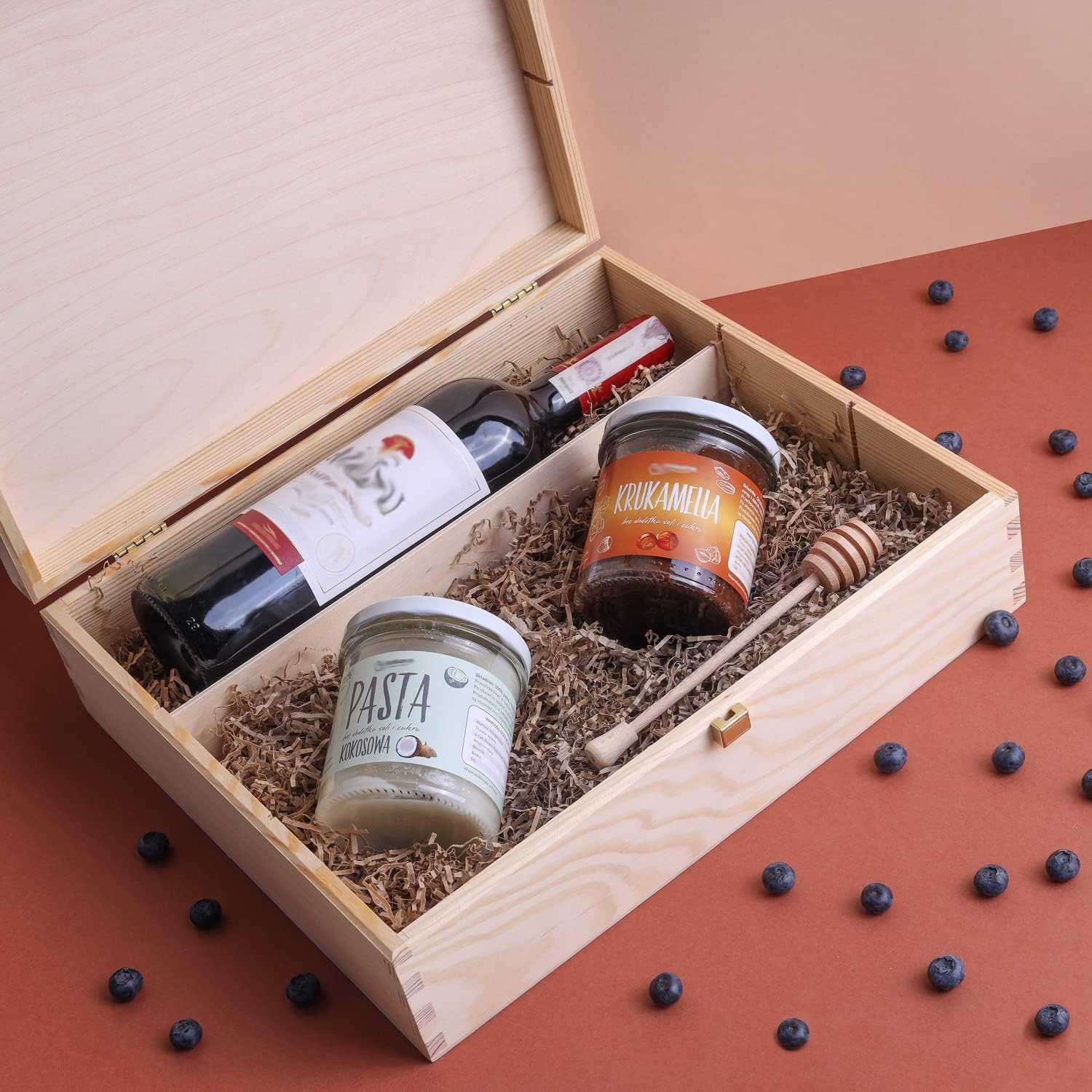 Caja de madera de vino sin pintar para almacenamiento de regalo, 3 botellas, 13.81 x 11.81 x 3.93 pulgadas, soporte de madera natural, caja de lujo