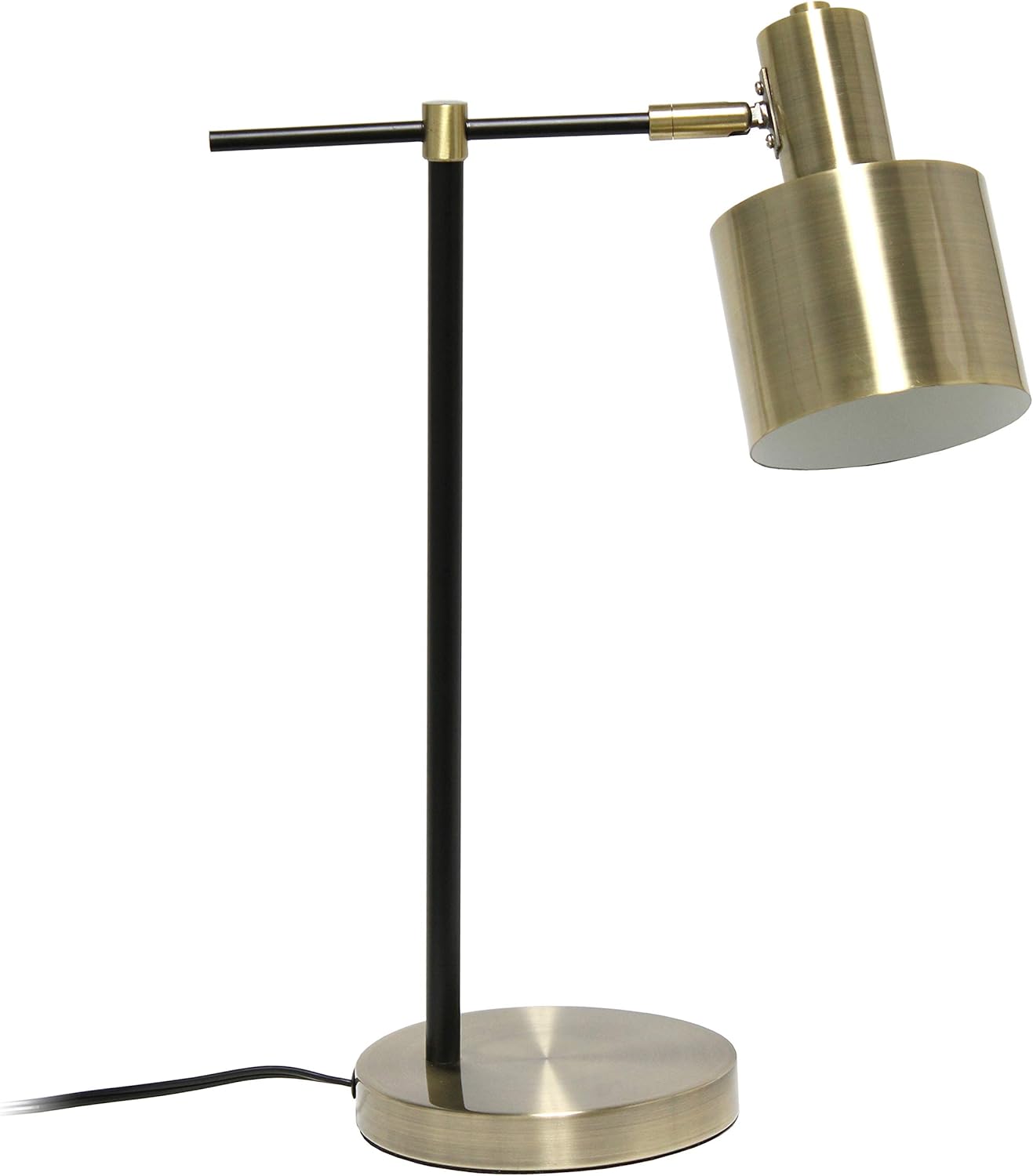 Simple Designs LT2074-ABS Lámpara de mesa de metal, latón antiguo