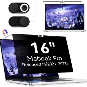 Protector de pantalla magnético de privacidad compatible con MacBook Pro de 16 pulgadas (2021-2024, M1, M2), filtro de privacidad extraíble Protector de pantalla magnético de privacidad compatible con MacBook Pro de 16 pulgadas (2021-2024, M1, M2), filtro de privacidad extraíble